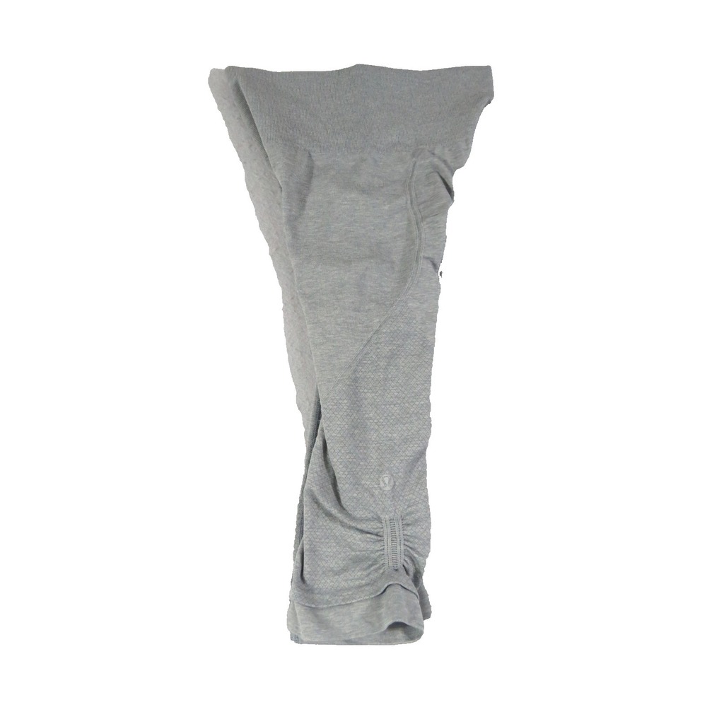 Lululemon Ebb to Street Crop Tight Seamless Yoga Pant Gym Heathered Gray Women 4